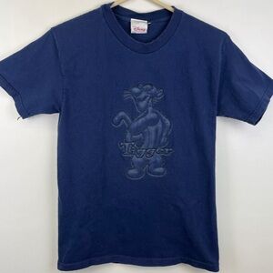 Vintage Disney Store Tigger T-shirt Shadow Blue Made USA Sz Small